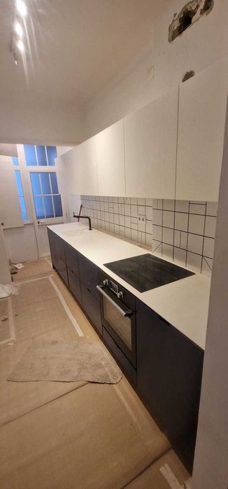 Cozinha completa totalmente equipada como nova- cores azul e branco