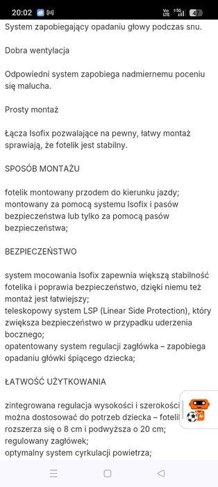 Fotelik samochodowy