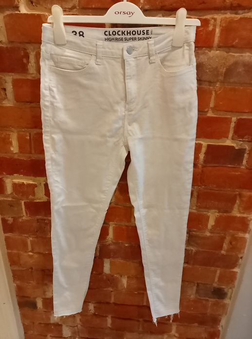 Spodnie damskie biale