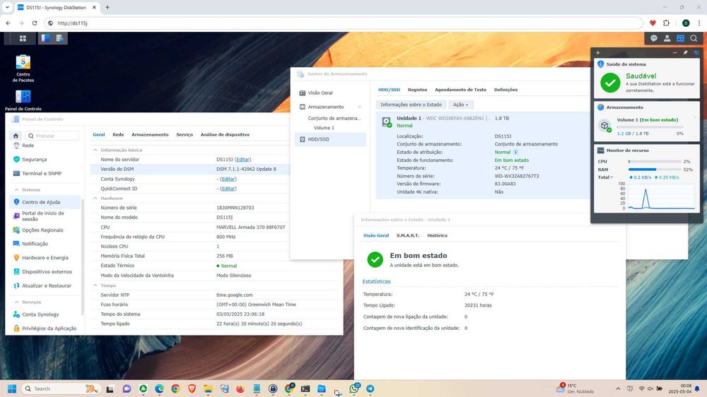 NAS Synology DS115j (DSM 7)
