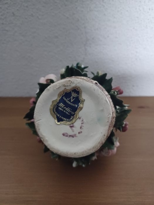 Capodimonte Porcelain Flower Basket436680804805519364