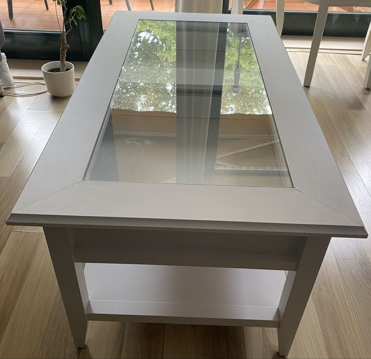 Mesa de Centro Retangular Branca Melody