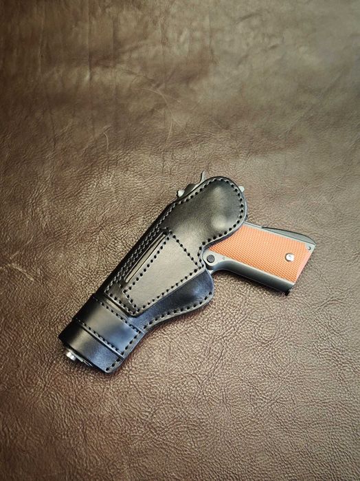 Шкіряна кобура для Colt M1911 A1 зі скобою, кобура Colt M1911, Кольт, оперативна кобура для пістолету Colt