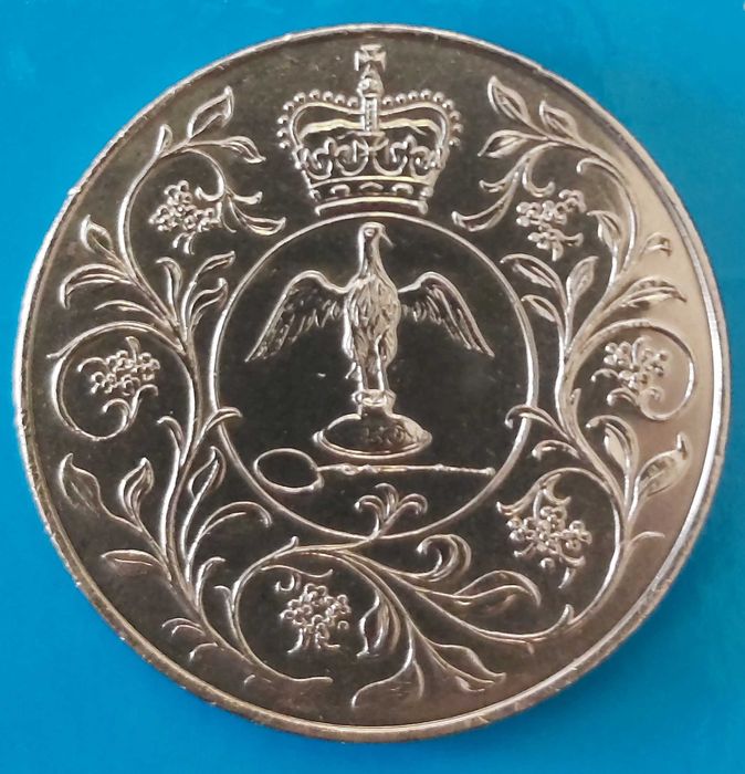 25 Pence de 1977 25 Anos Coroação da  Rainha Isabel II
