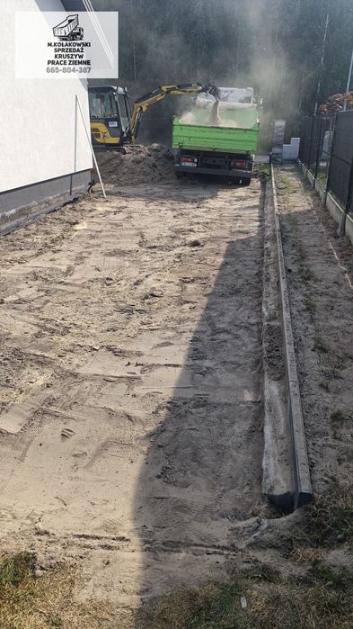 Żwir kamień płukany ziemia podsyp piasek transport od 1 tony