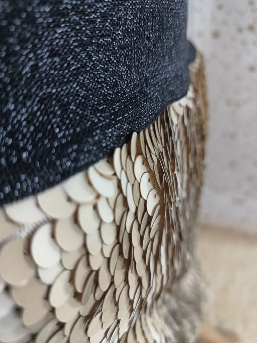 Nowa z metką spódnica długa/maxi beżowe w cekiny, Love Copenhagen M