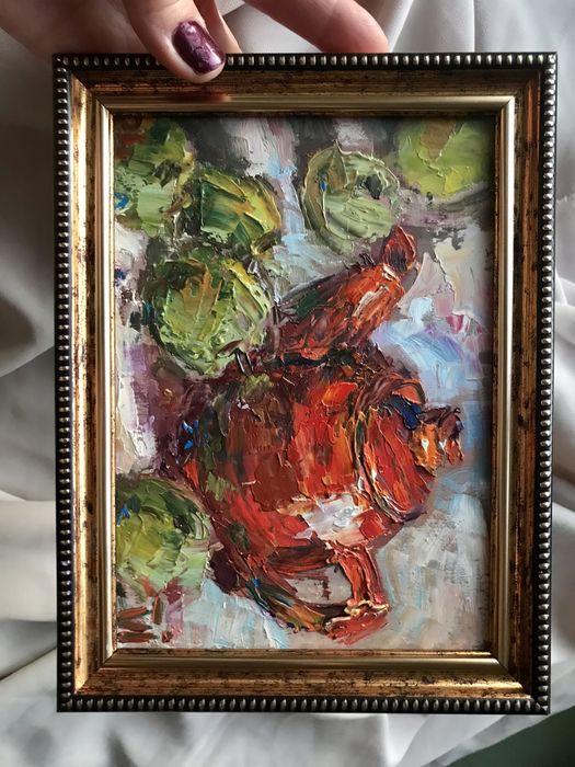 Картина Натюрморт для кухни Маки Ирисы Чайник Гитара Гортензия