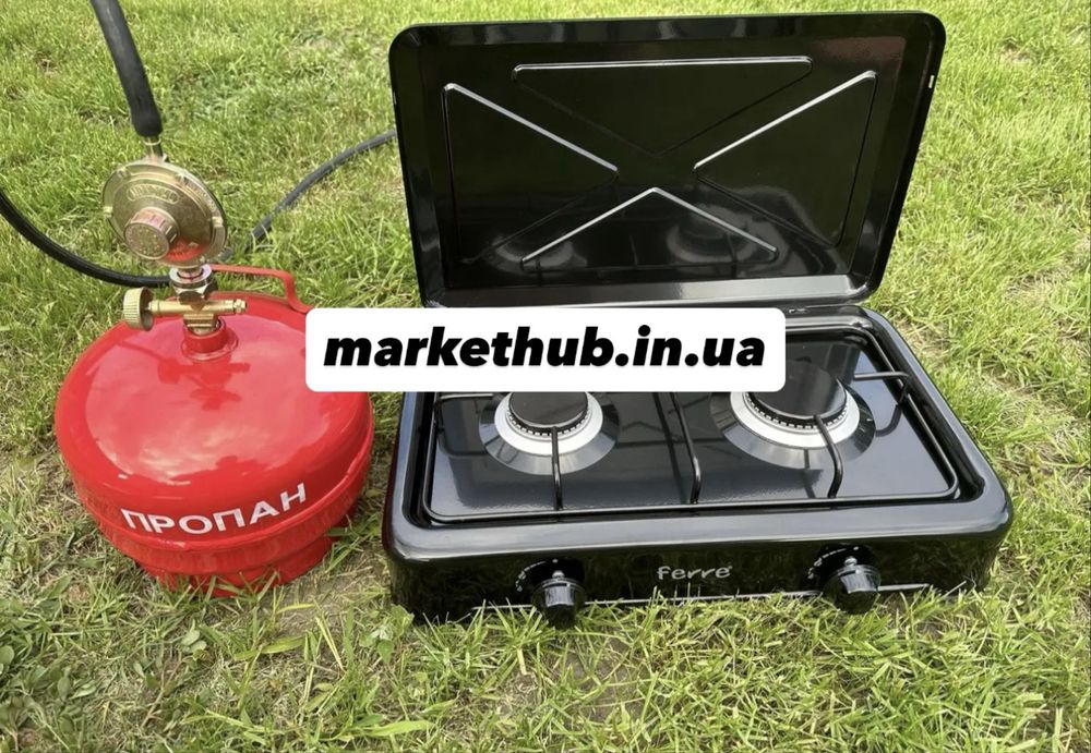 Газовий набір з плитою / туристична плита / газова плита / 1/2конфорки