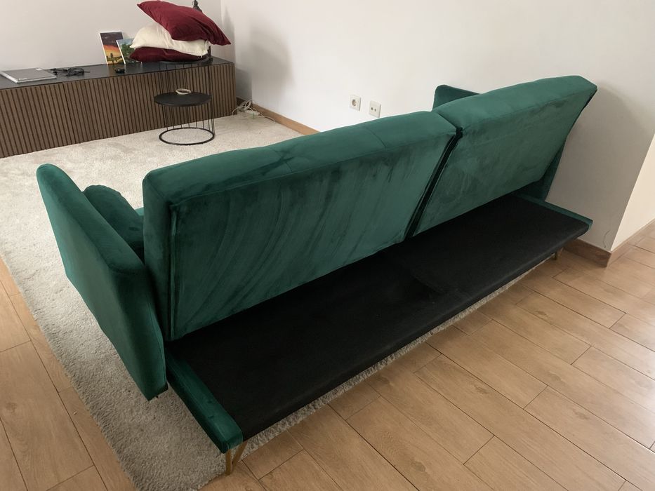 Sofá cama verde