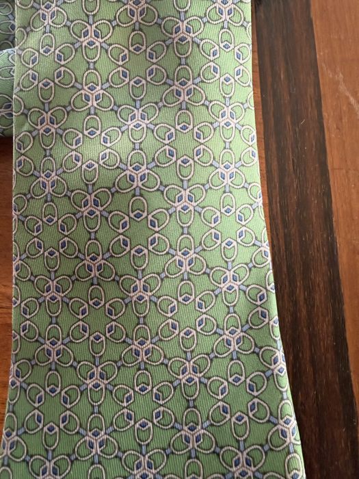 Gravata Hermès Verde e  Azul
