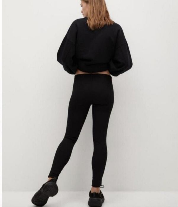 Черные подростковые лосины леггинсы Mango р.158 - 164 см