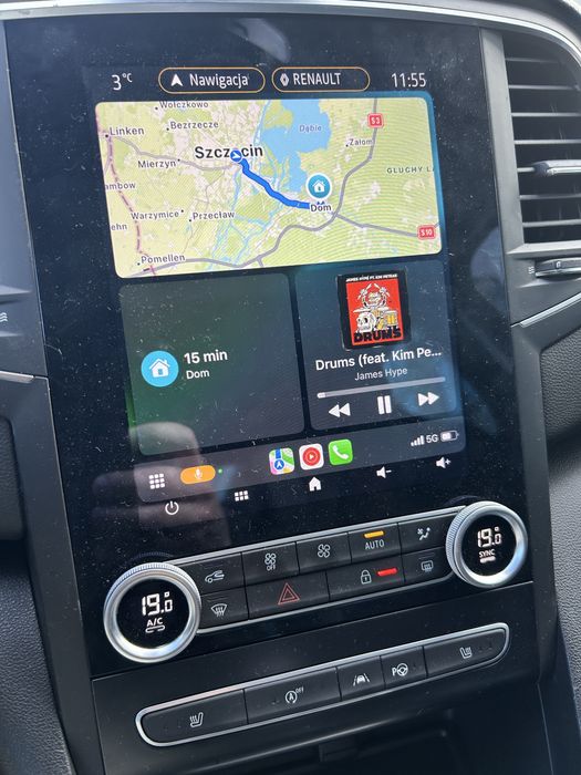 Renault Arkana Captur Clio V Bezprzewodowy android auto i carplay