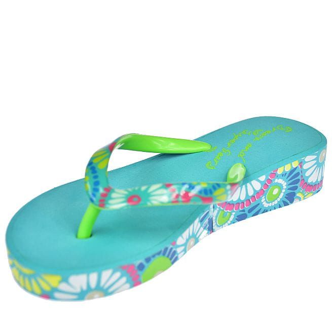 Klapki japonki dziecięce na koturnie A9589 l.bl roz. 31