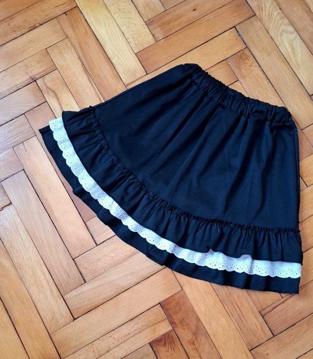 юбка лолита с рюшами и кружевом у2к спідниця миди zxc эмо няшка