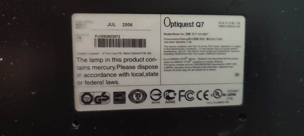 Монітор Viewsonic Optiquest Q7. (Стан)