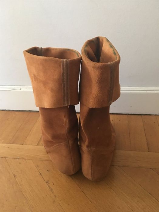 Botas castanhas Steve Madden camurça tamanho 38 muito bom estado