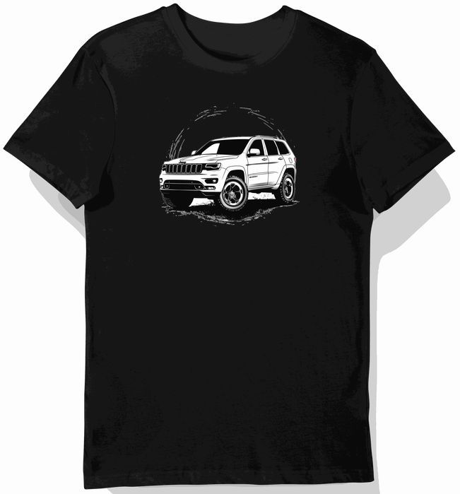 Koszulka męska czarna z Motywem Jeep Grand Cherokee M