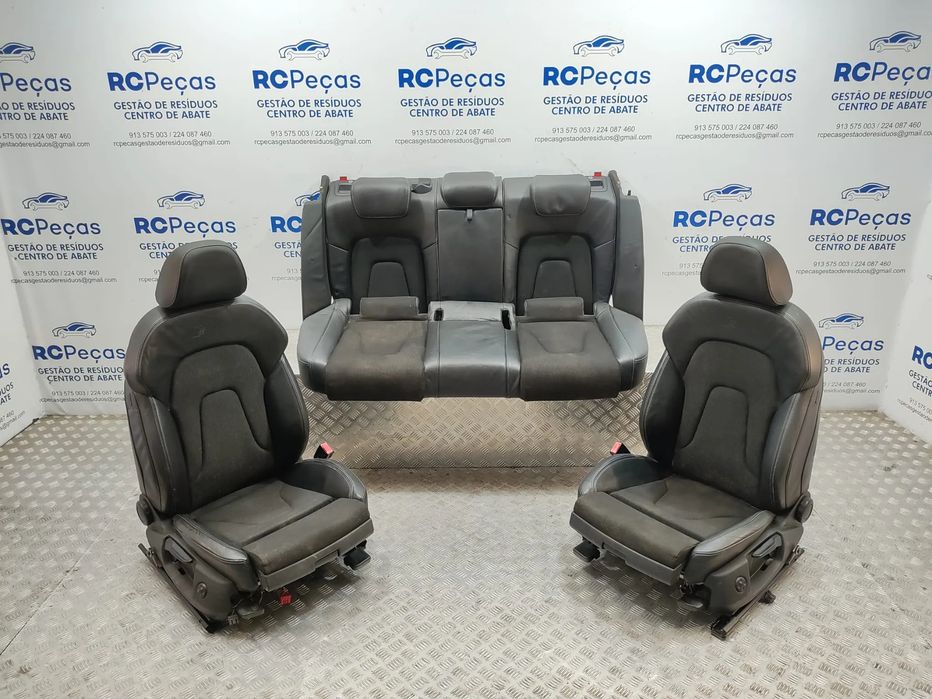 Conjunto Bancos Originais Pele E Tecido Audi A4 B8 S-Line Carro 5