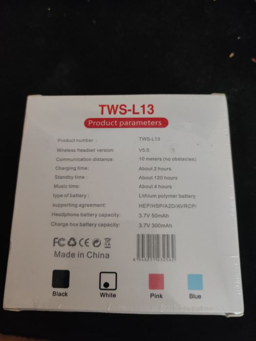 Nowe, zafoliowane słuchawki bezprzewodowe TWS-L13