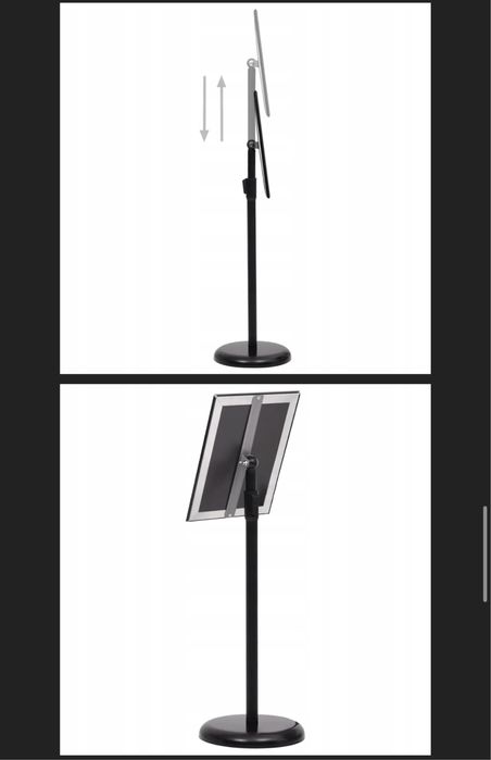 Stojak na plakat A4 czarny stop aluminium