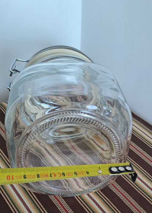 Frasco de vidro com tampa hermetica