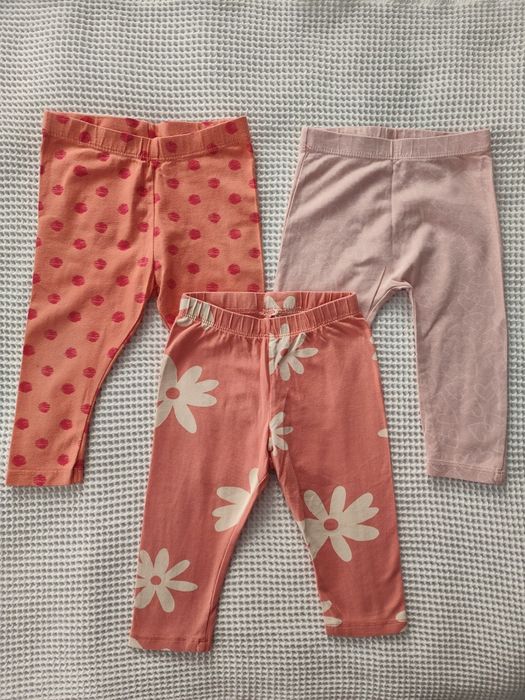 3x legginsy dziewczęce niemowlęce  68-74