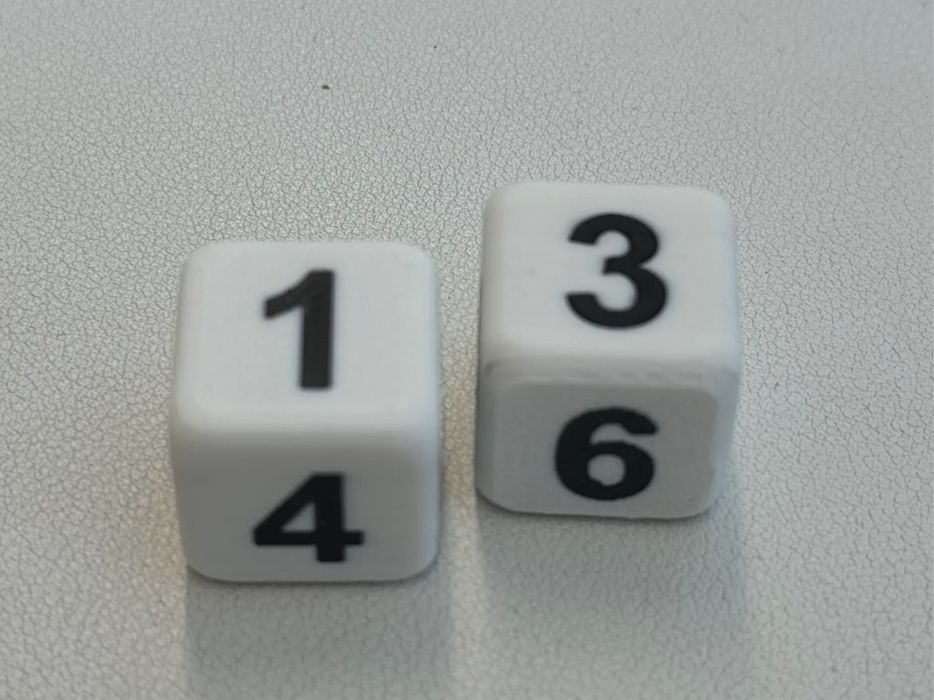 Dados Numéricos de 1 a 6