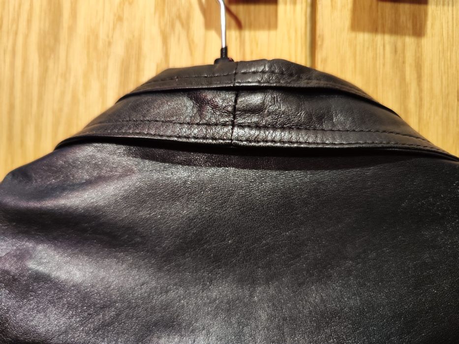 Czarna Kurtka Skórzana vintage SKÓRA NATURALNA  M