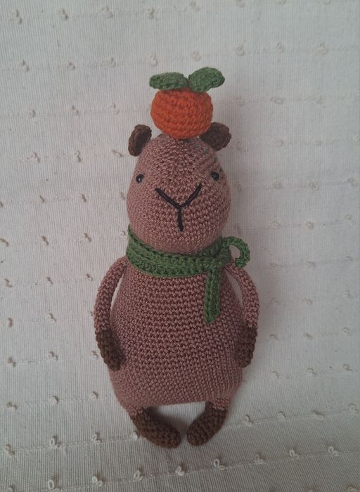 Kapibara szydełkowa amigurumi, maskotka, dekoracja, prezent