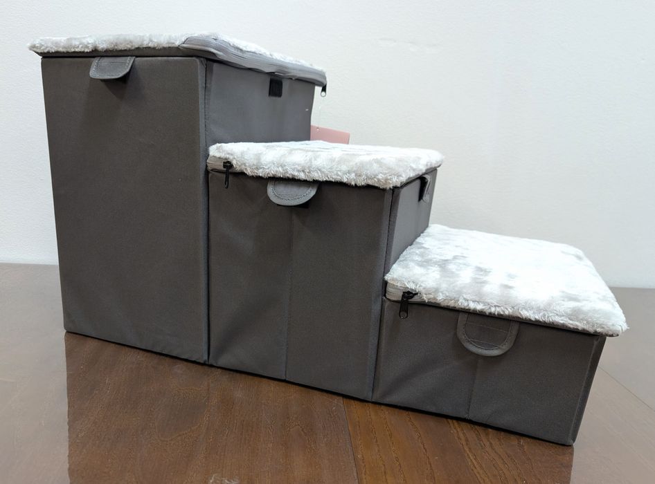 TIAKI Składane Schody dla Zwierząt do 10kg 3 Stopnie 76x39x41cm - NOWE