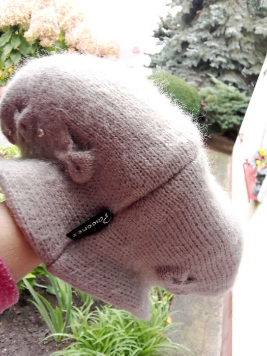 Beret ocieplany czapka damska