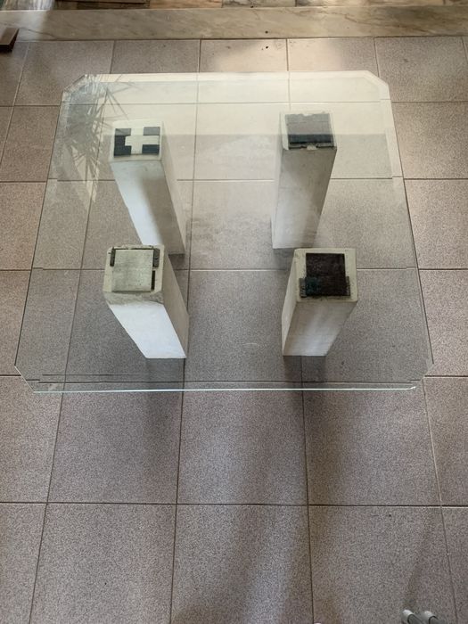 Glass and Stone Table