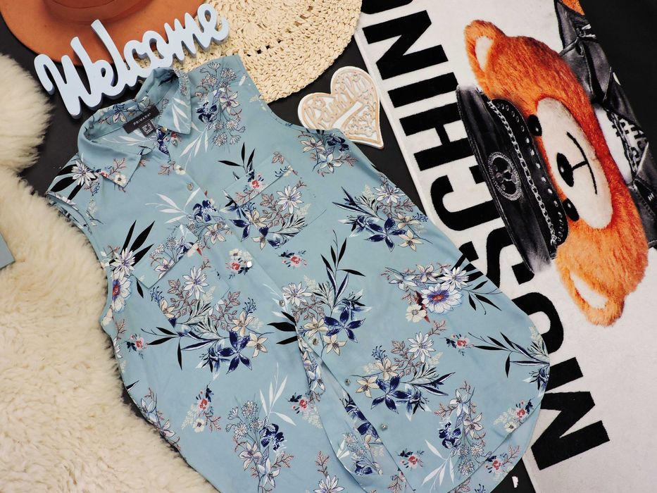 Primark koszula motyw roślinny R 40
