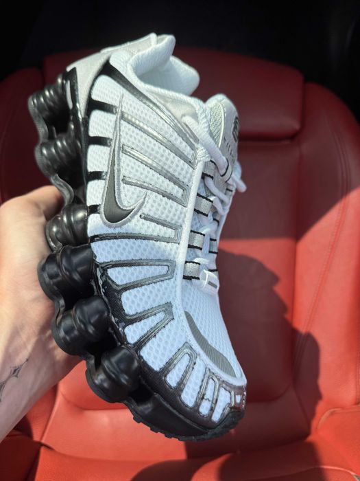 (БЕЗ ПЕРЕДОПЛАТИ) Nike Shox TL Black White найк шокс тл чорні білі кросівки