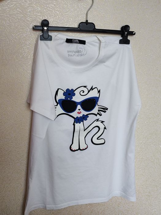 Футболка жіноча Karl Lagerfeld - Choupette à la plage оригінал