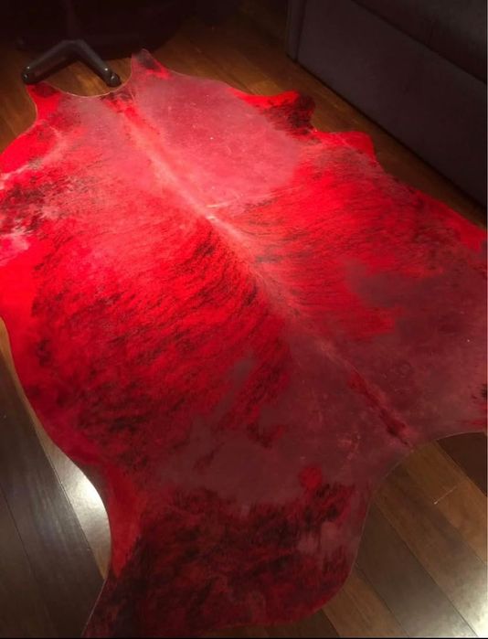 Tapete pele vaca verdadeira