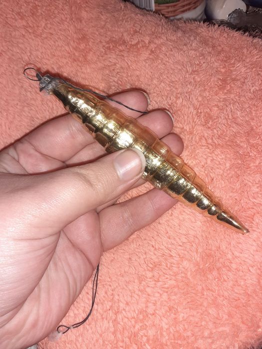 Винтажная ёлочная игрушка в форме сосульки СССР украшения на ёлку