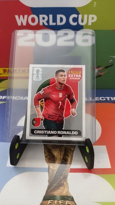 Cristiano Ronaldo Prata Extra Sticker Panini FIFA World Cup 2026
