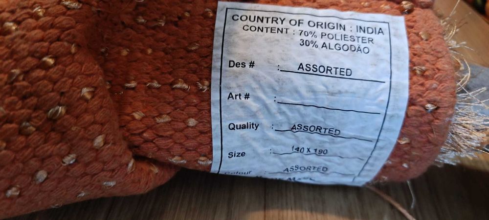 Tapete laranja 1.40 por 1.90