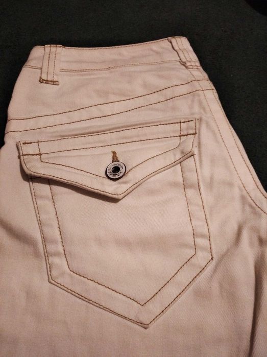 Białe dżinsowe rybaczki Deep jeans 28