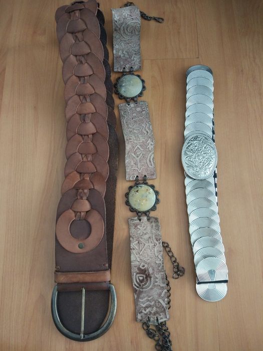 Cinto pele Cinto Metal