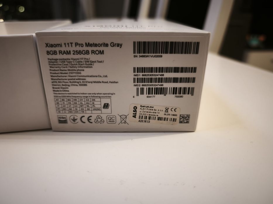 Xiaomi 11T Pro Meteorite Gray 8GB RAM 256GB ROM Stan BDB kompletny