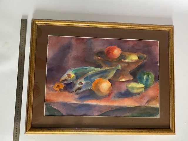 Obraz ryby w solidnej ramie