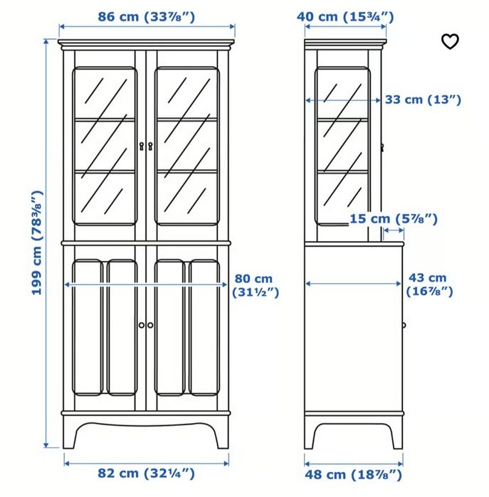 Vitrine Bege Ikea