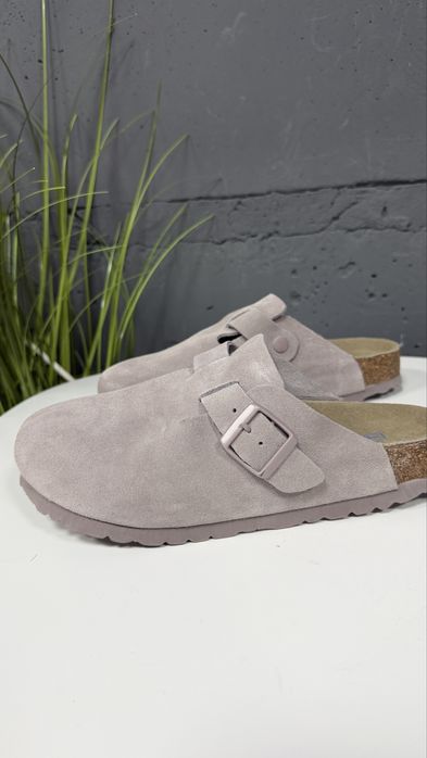 Шльопанці клоги в стилі Birkenstock  жіночі унісекс шкіряні висока якість