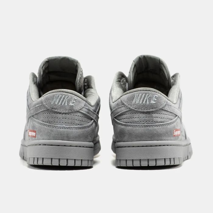 HIGH QUALITY! Nike Dunk Grey Supreme 37 - 45 найк данк сірі супрім
