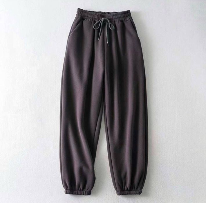 Женские спортивные штаны 42-50 НА ФЛИСЕ утепленные джоггеры с резинкой