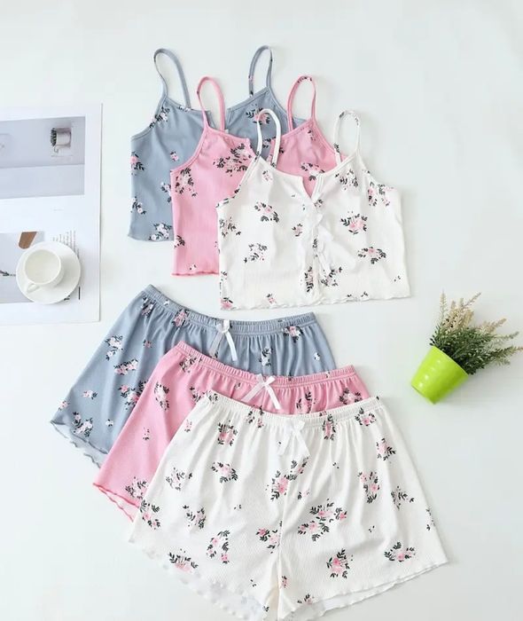 4 цвета піжама жіноча женская штани кофта домашній пижама женская S М