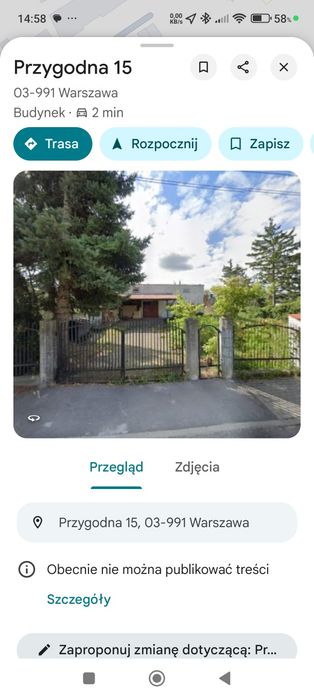 Działka 980mkw Warszawa Wawer Zerzeń  super lokalizacja