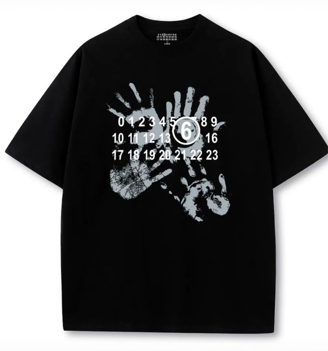 Футболки Maison Margiela Paris Унисекс черная белая марджела New Model